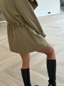 Remade oversized blazer tartan ochre yellow/multicolor  #02:02