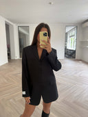 Remade oversized blazer striped anthracite #73:73