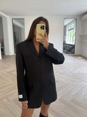 Remade oversized blazer striped anthracite #73:73