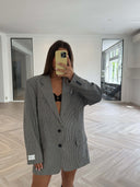 Remade oversized blazer pied de poule black/white #55:55
