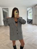 Remade oversized blazer pied de poule black/white #55:55