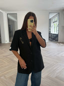 Remade oversized blazer black #58:58