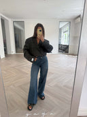 Remade oversized blazer tartan anthracite #60:60