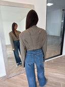 Remade cropped blazer taupe #23:23