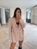 Remade oversized blazer powder pink #52:52