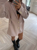 Remade oversized blazer powder pink #52:52