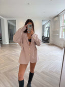Remade oversized blazer powder pink #52:52