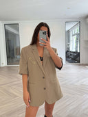 Remade oversized blazer mocha #54:54