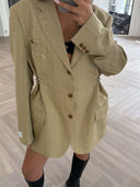 Remade oversized blazer tartan beige #39:39