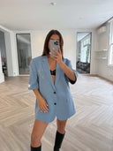 Remade oversized blazer blue #64:64