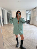 Remade oversized blazer pied de poule green #87:87