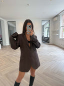 Remade oversized blazer brown #68:68