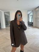 Remade oversized blazer brown #68:68