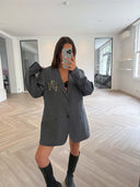 Remade oversized blazer anthracite #26:26