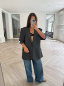 Remade oversized blazer anthracite #56:56