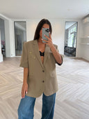 Remade oversized blazer mocha #54:54