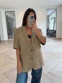 Remade oversized blazer mocha #54:54