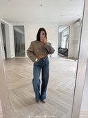 Remade cropped blazer taupe #23:23