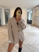 Remade oversized blazer beige #50:50